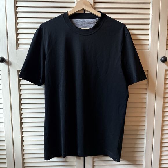 Brunello Cucinelli T-Shirt Men’s Size Large / 50 Black Regular Fit Made in Italy - Picture 1 of 8